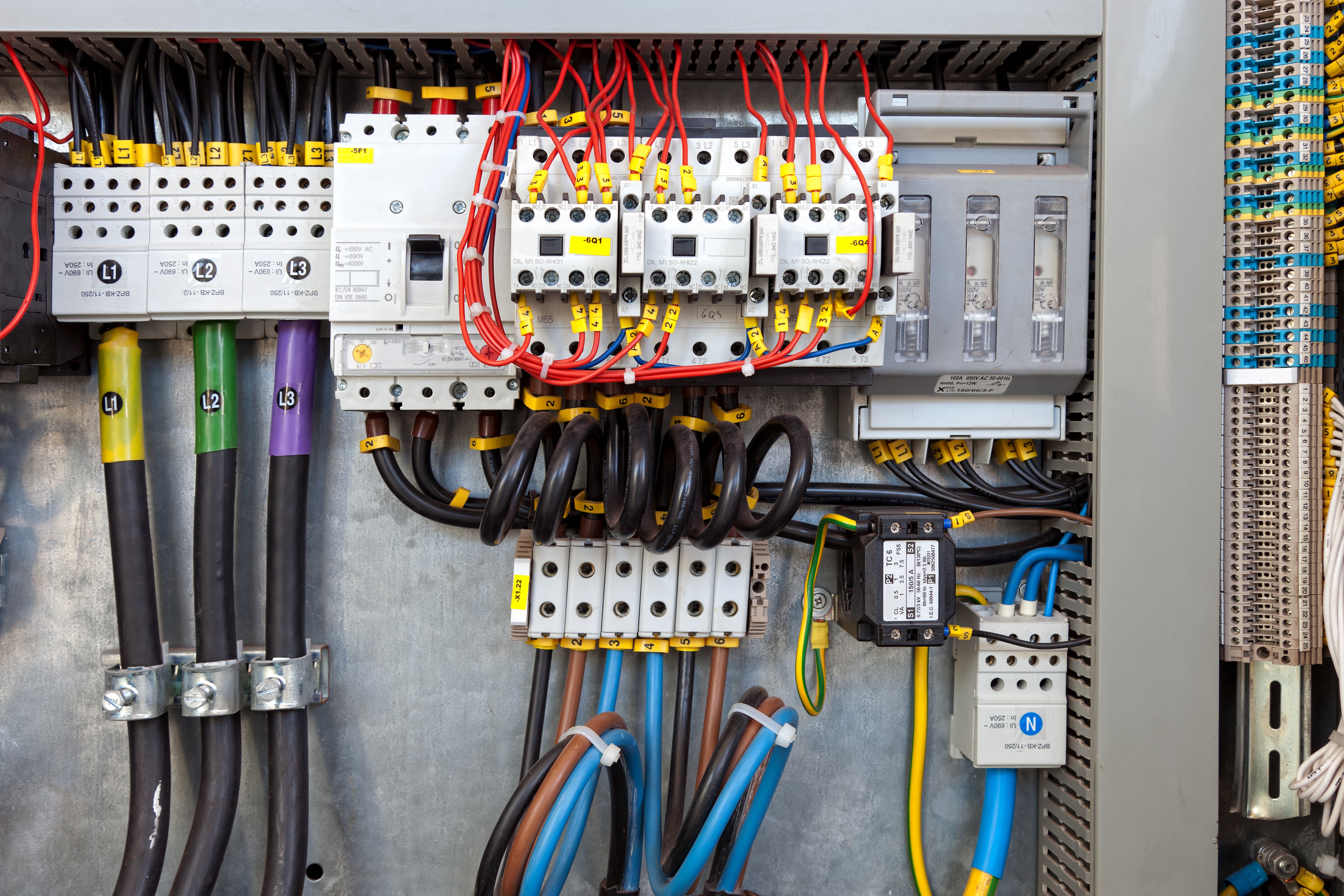 control panel power distribution and electricity